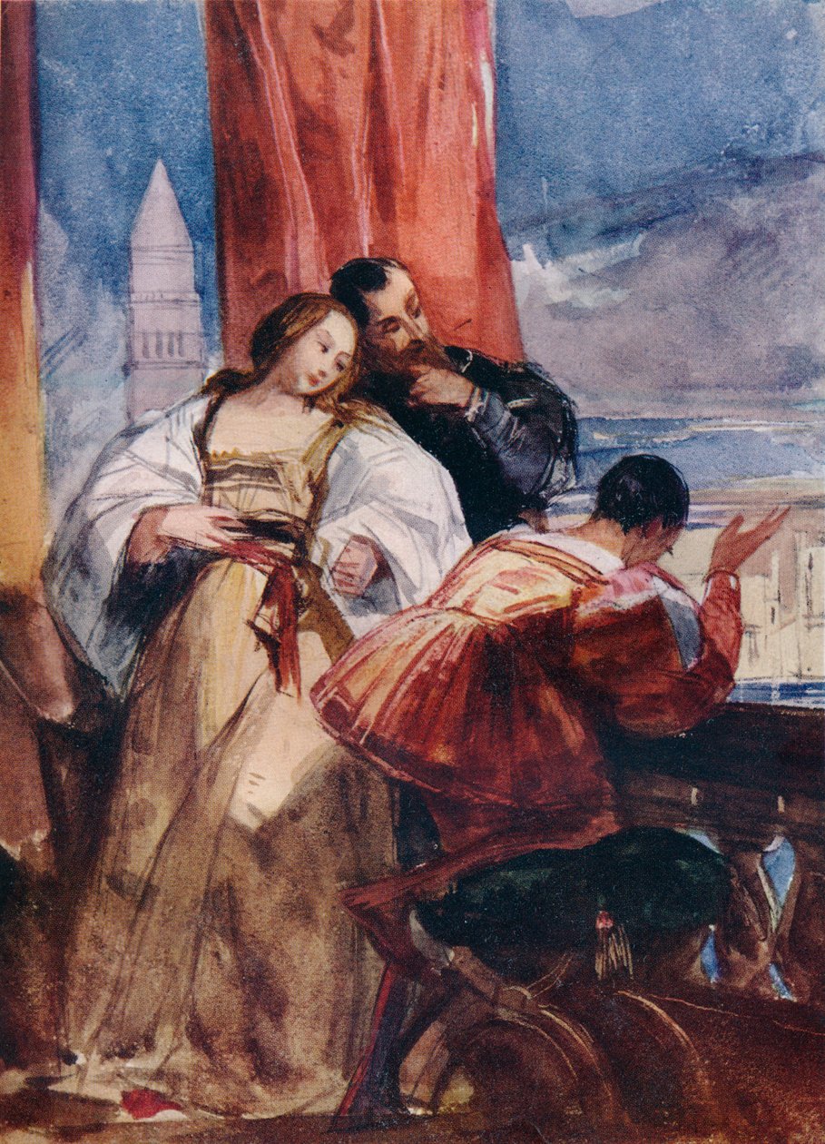 Parvekkeella, Venetsia, 1826. tekijältä Richard Parkes Bonington