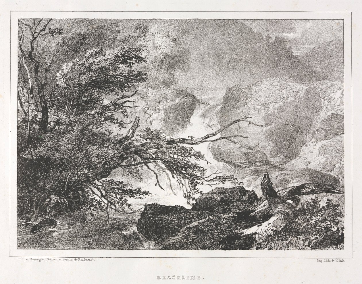 Kuvaukselliset näkymät Skotlannista: Brackline, 1826. tekijältä Richard Parkes Bonington