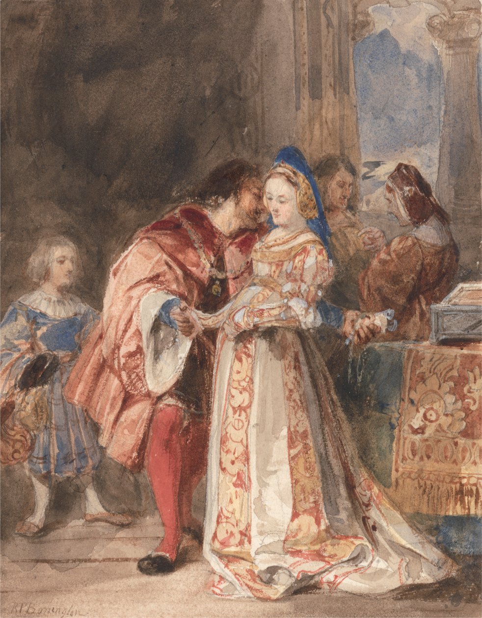 Portia ja Bassano tekijältä Richard Parkes Bonington
