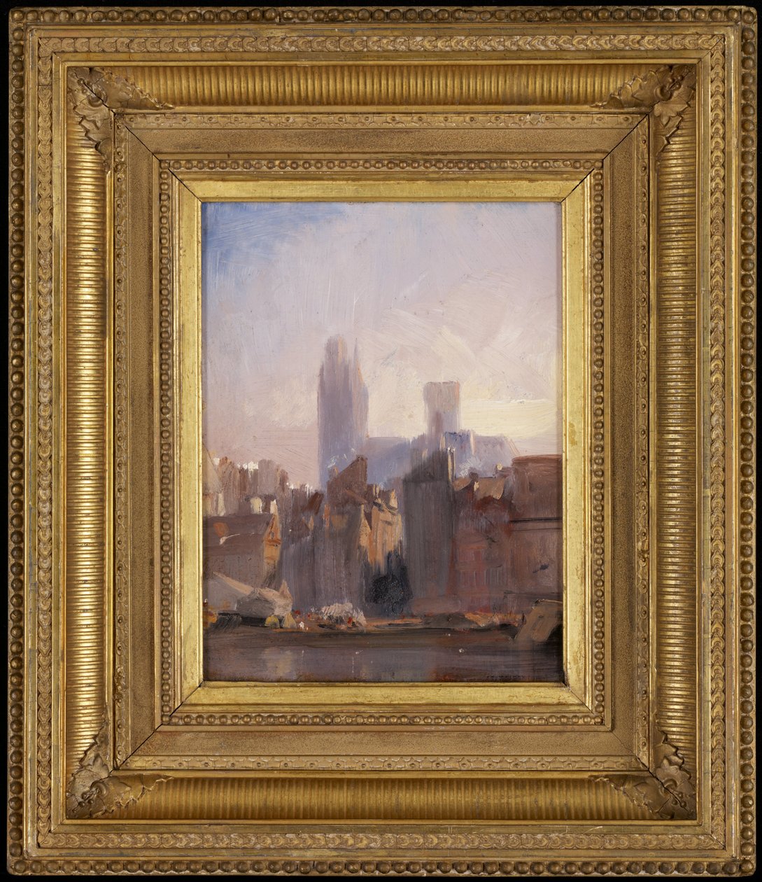 Rouenin katedraali, auringonnousu tekijältä Richard Parkes Bonington