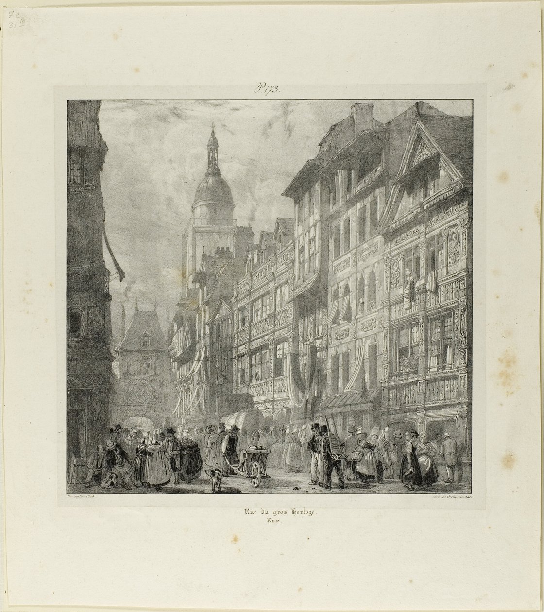 Gros Clock Street tekijältä Richard Parkes Bonington