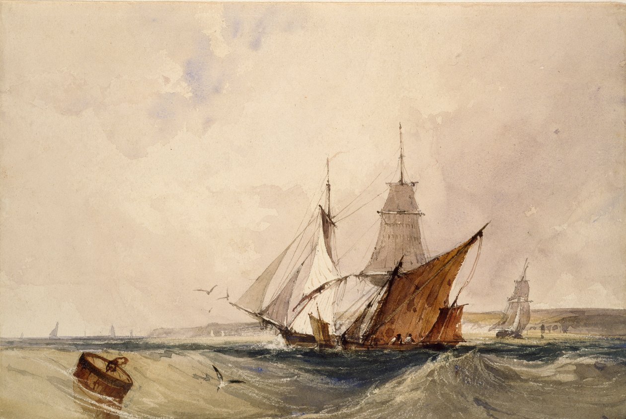 Toimitus pois Kent Coastista, 1820-luku tekijältä Richard Parkes Bonington
