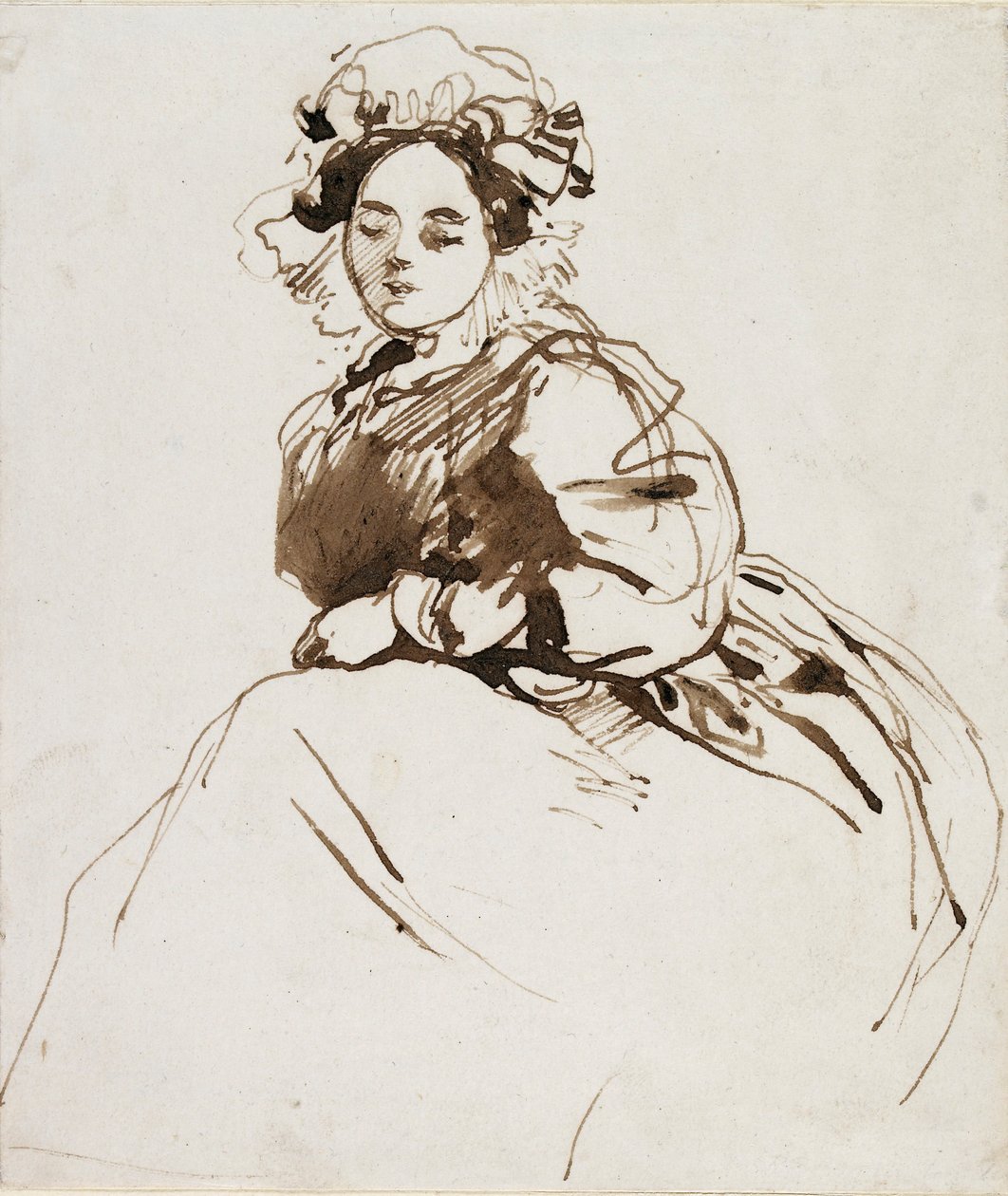 Tutkimus istuvasta naisesta, 1820-luku tekijältä Richard Parkes Bonington