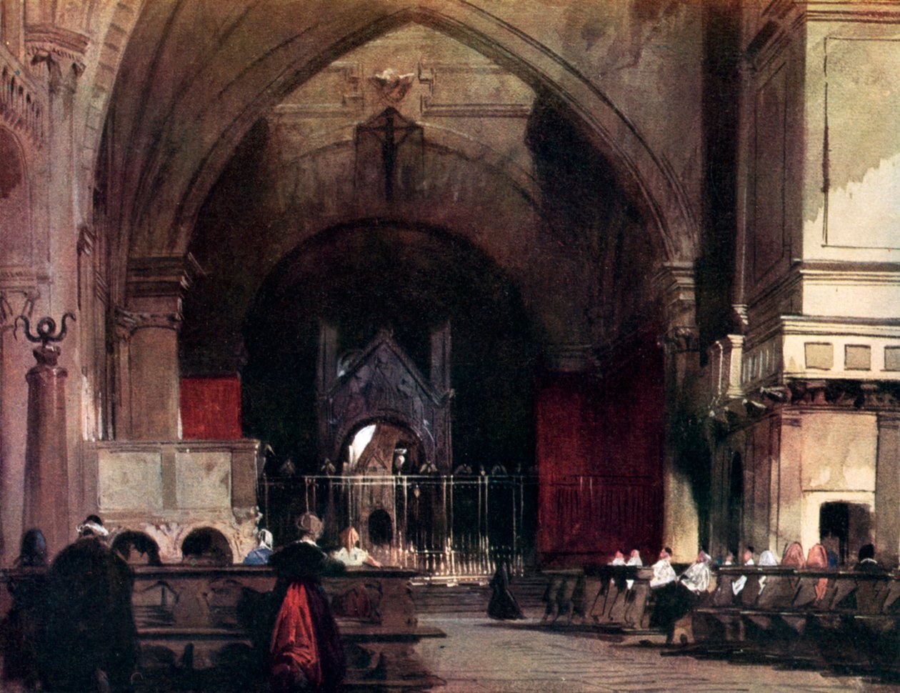 Pyhän Ambrogion kirkko, Milano, 1800-luvun alku, 1929 tekijältä Richard Parkes Bonington