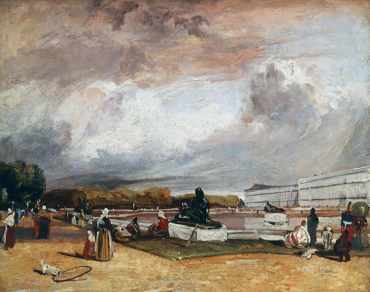 Water parterres Versaillesissa tekijältä Richard Parkes Bonington
