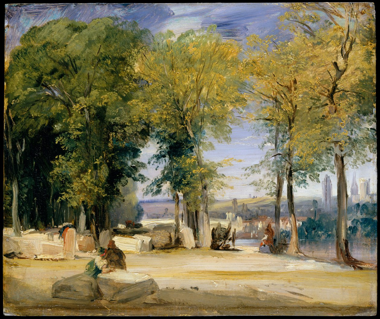 Näkymä Rouenin läheltä tekijältä Richard Parkes Bonington