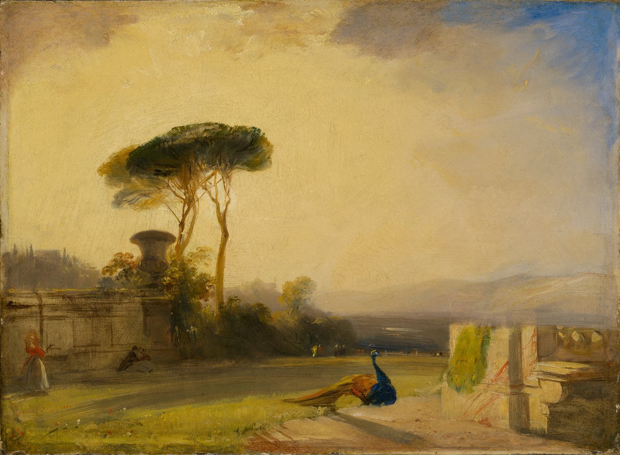 Näkymä Firenzen lähellä sijaitsevan huvilan pohjalta tekijältä Richard Parkes Bonington