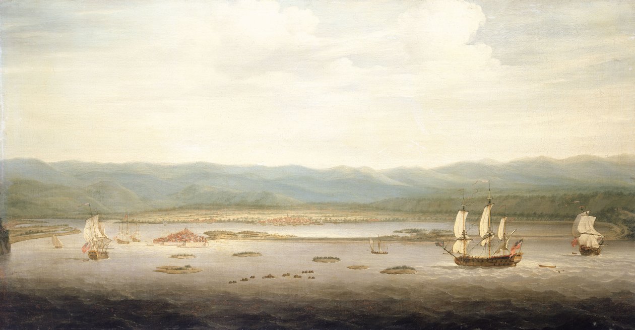 Näkymä Port Royaliin, Jamaika, noin 1758 (öljy kankaalle) tekijältä Richard Paton