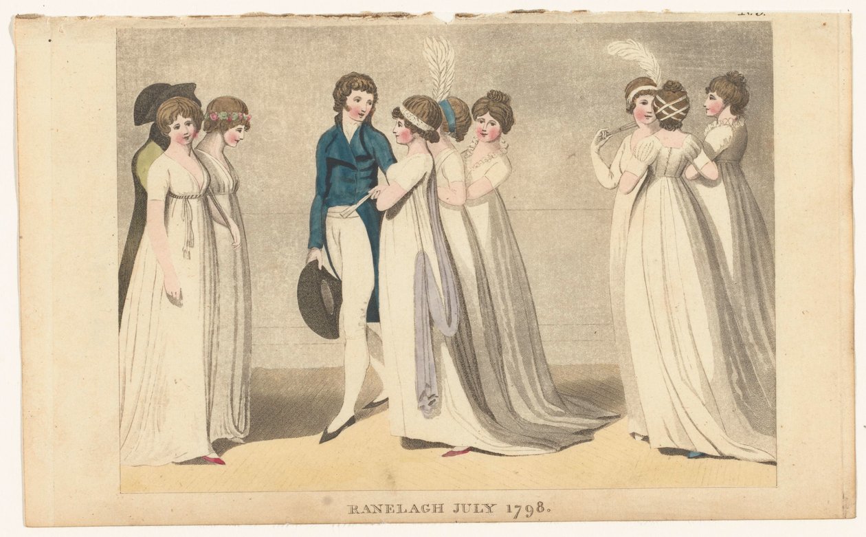 Lontoon ja Pariisin naismuotilehti: Ranelagh heinäkuu 1798 tekijältä Richard Phillips