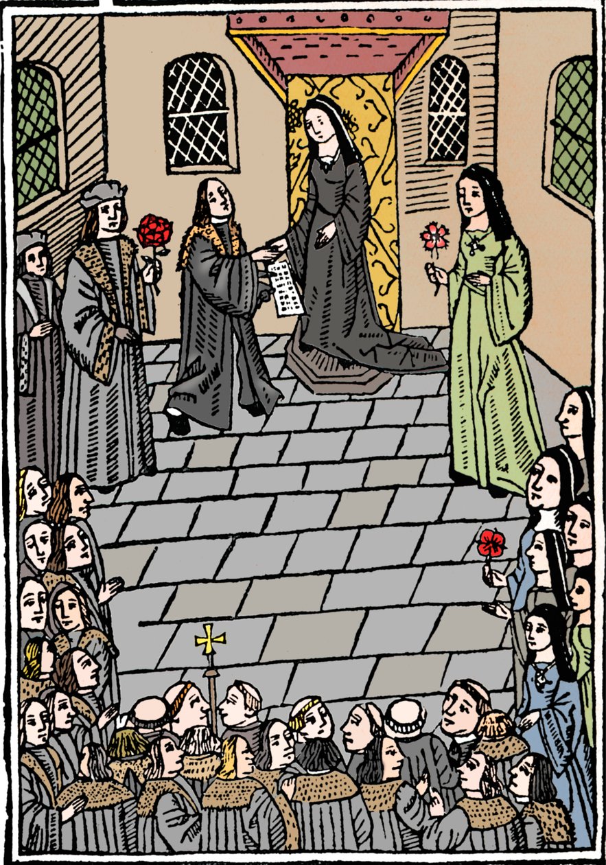 Charles V:n ja prinsessa Mary Tudorin välinen avioliittosopimus, n. 1508 tekijältä Richard Pynson