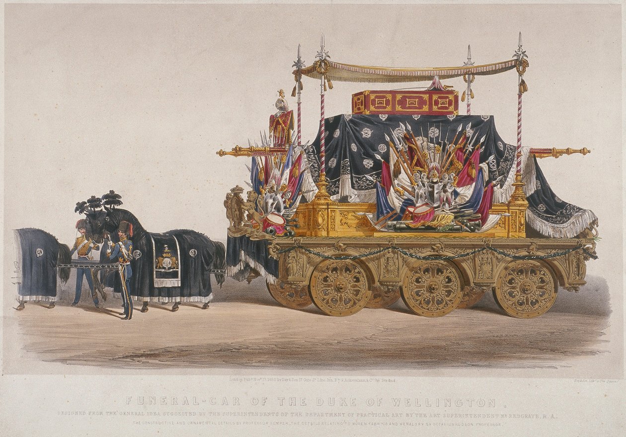 Näkymä Wellingtonin herttuan hautausautosta, 1852 tekijältä Richard Redgrave