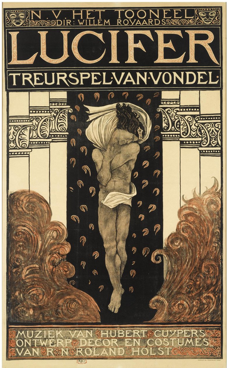Juliste näytelmään Lucifer, 1910 tekijältä Richard Roland Holst