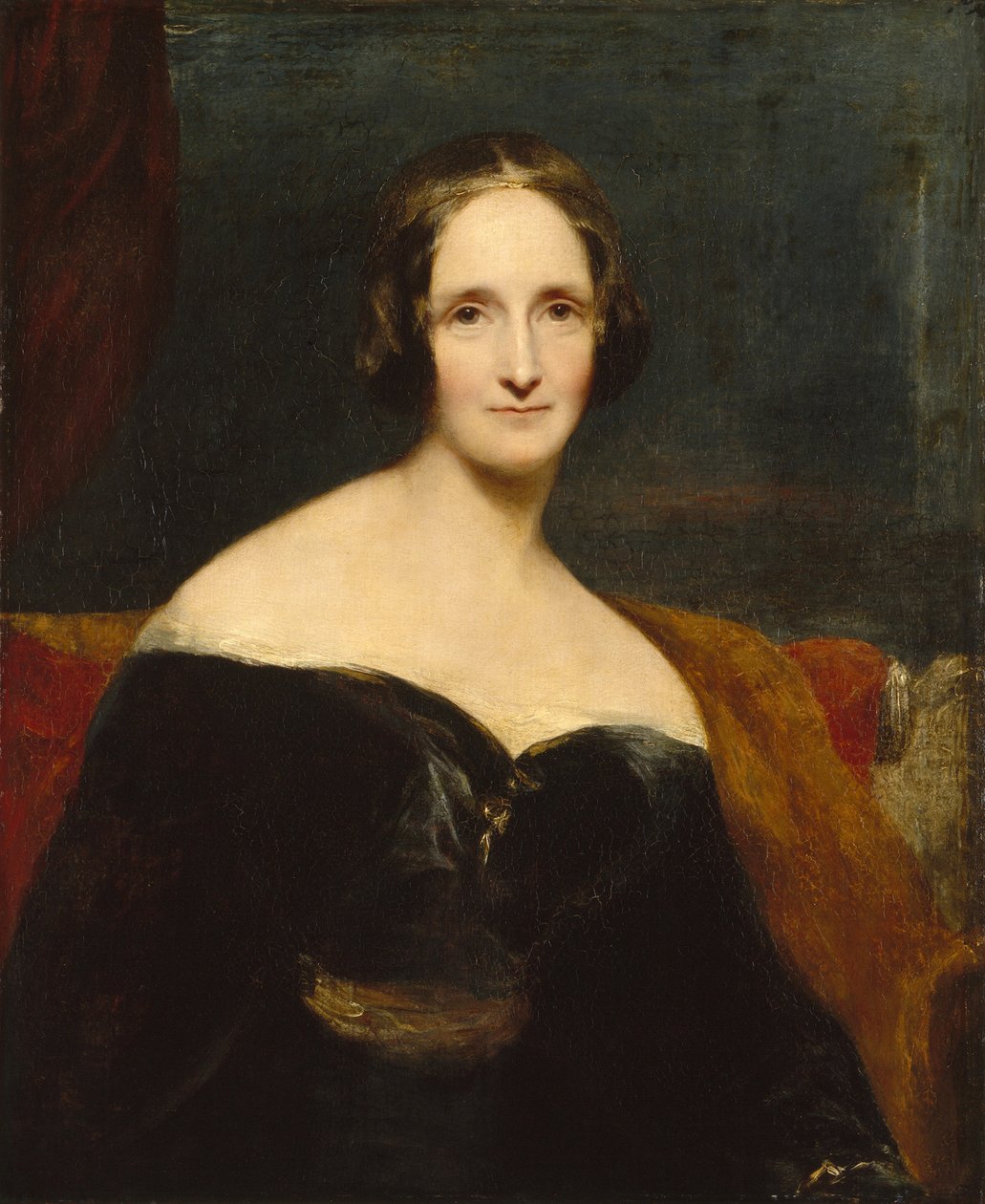 Muotokuva Mary Shelleystä, brittiläisestä kirjailijasta, noin 1840 (öljy kankaalle) tekijältä Richard Rothwell