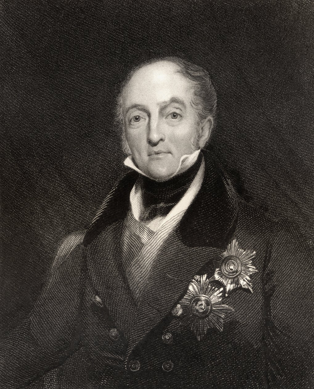 Sir Gore Ouseley, 1. Baronet, kaivertanut H. Cook, National Portrait Gallerysta, osa IV, julkaistu n. 1835 (litho) tekijältä Richard Rothwell