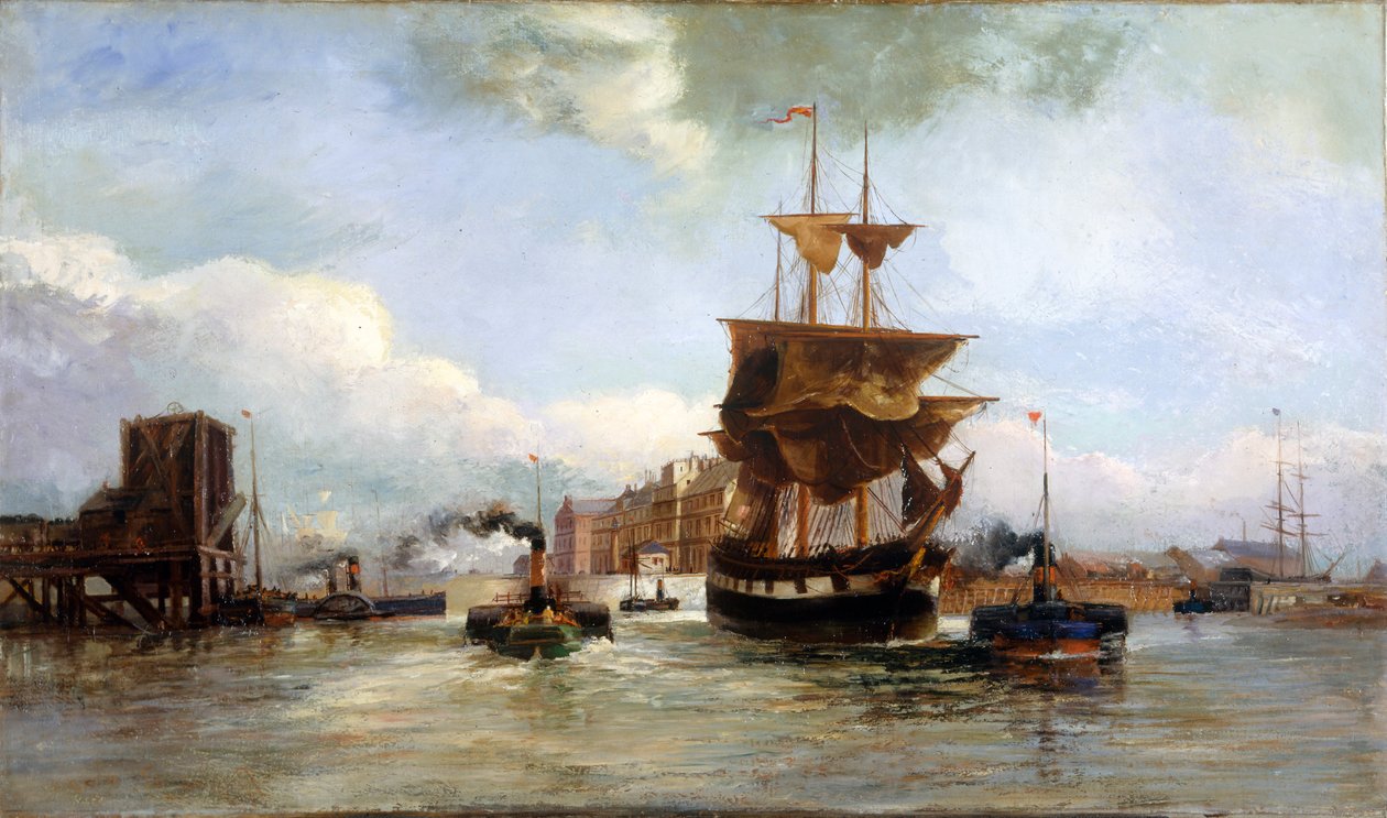 "Leaving West Bute Dock, Cardiff", 1861-1916 tekijältä Richard Short