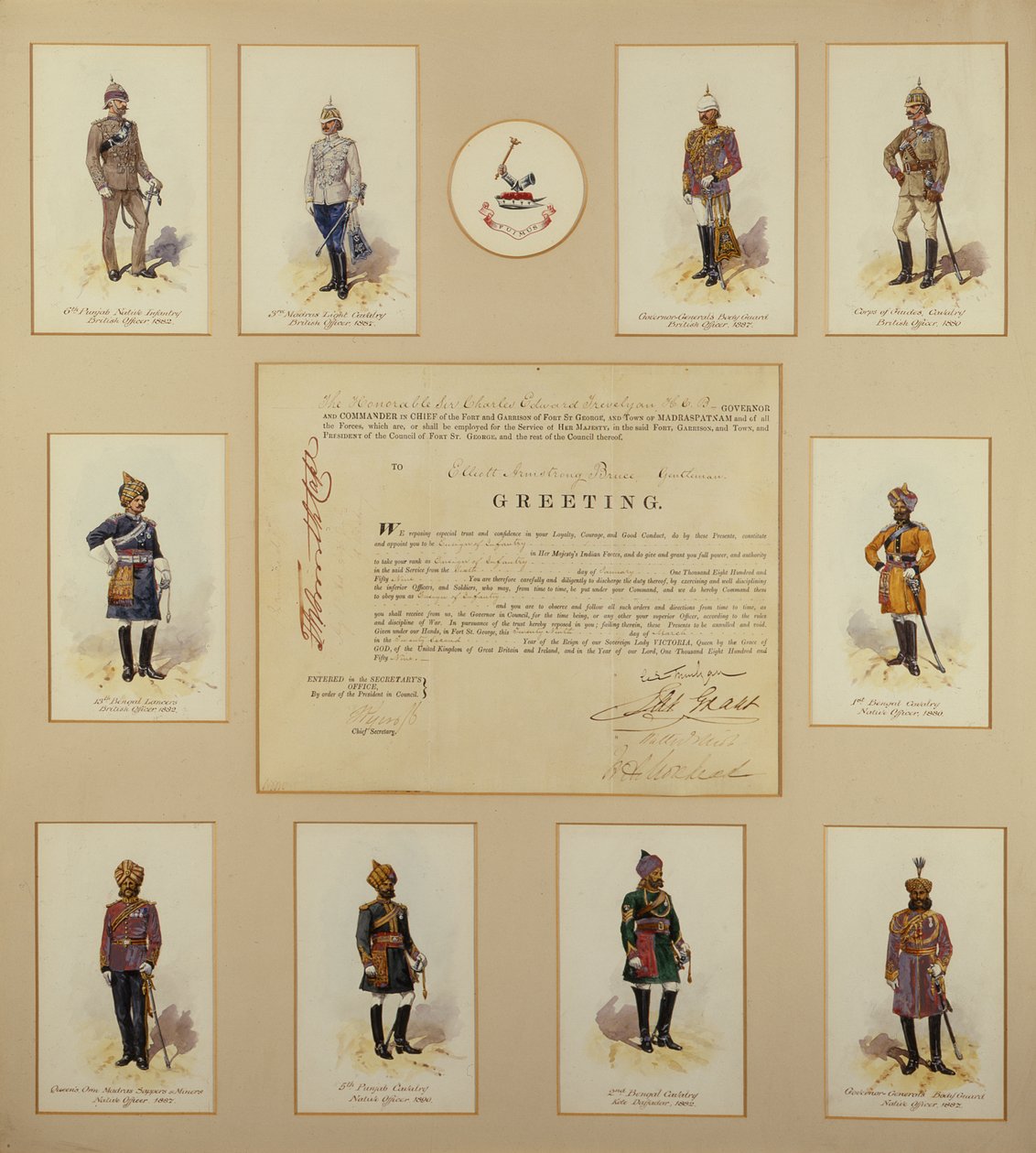 Brittiarmeijan upseerit univormuissa R. Simkin, 1800-luku tekijältä Richard Simkin