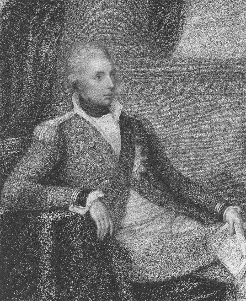 Frederick Howard, Carlislen 5. jaarli, kaiverrus Thomas Ryder, 1800 tekijältä Richard Westall