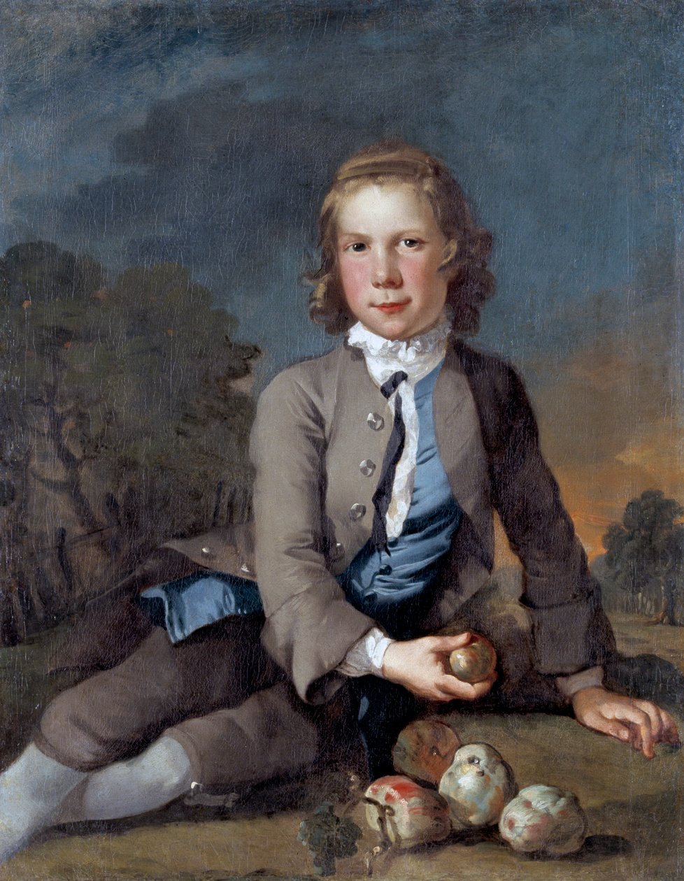 "Poika omenoiden kanssa", 1729-1740 tekijältä Richard Wilson