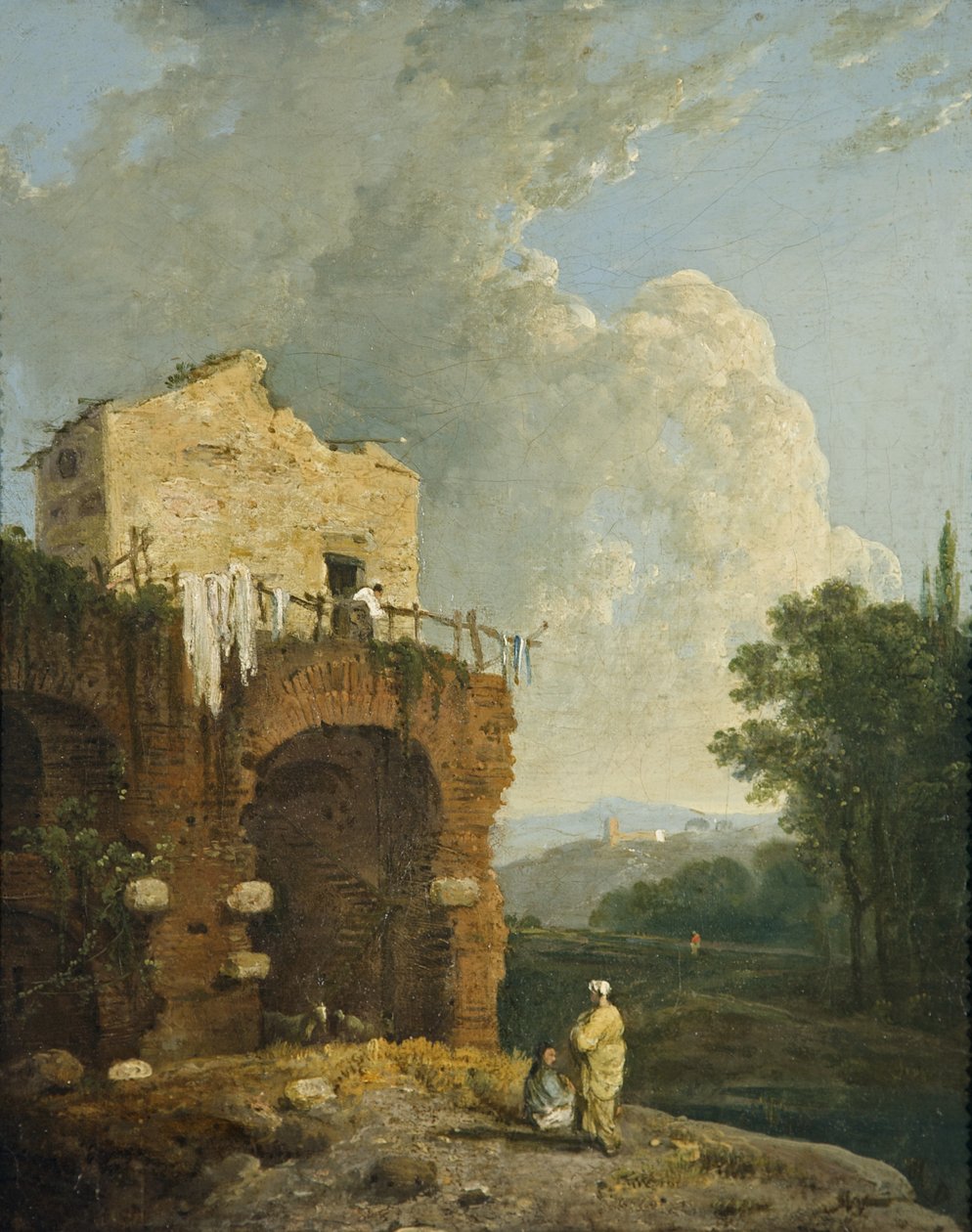 Hadrianuksen huvila Tivoli, n. 1765 (öljy kankaalle) tekijältä Richard Wilson