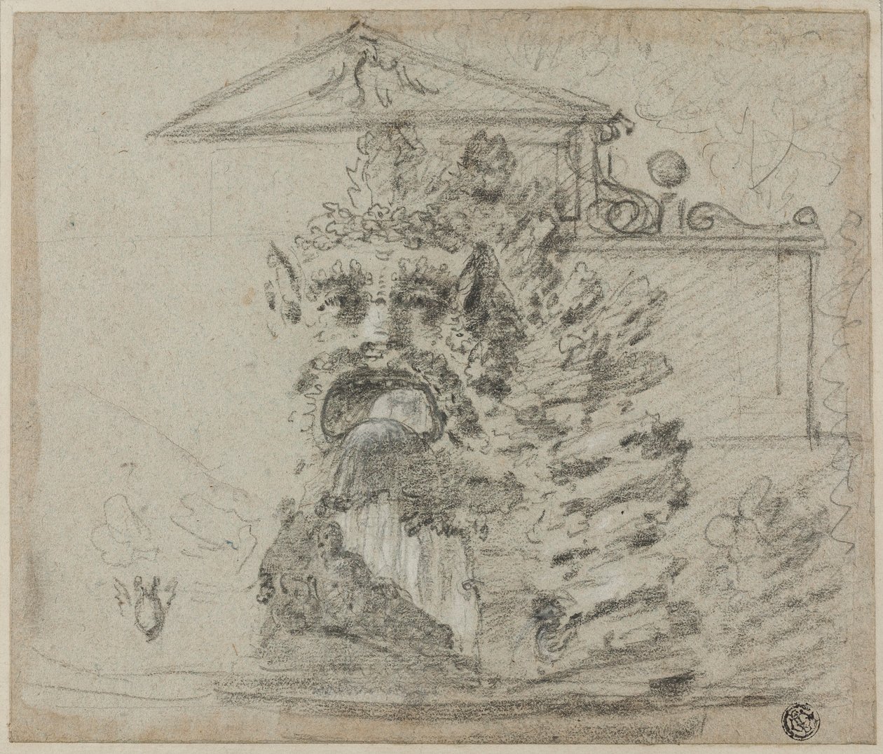 Il Mascherone, Rocaille-suihkulähde Villa Borghesen pihalla. tekijältä Richard Wilson