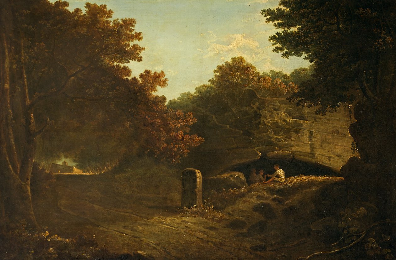 La Riccia, lähellä Albanoa, Italia 1752-57 (öljy kankaalle) tekijältä Richard Wilson