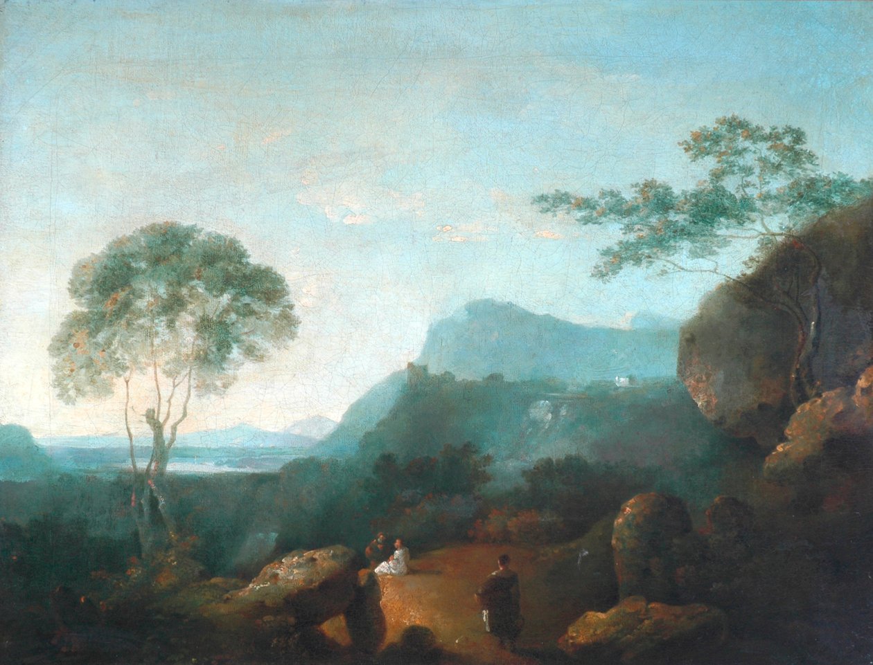 Maisema hahmoilla (öljy kankaalle) tekijältä Richard Wilson
