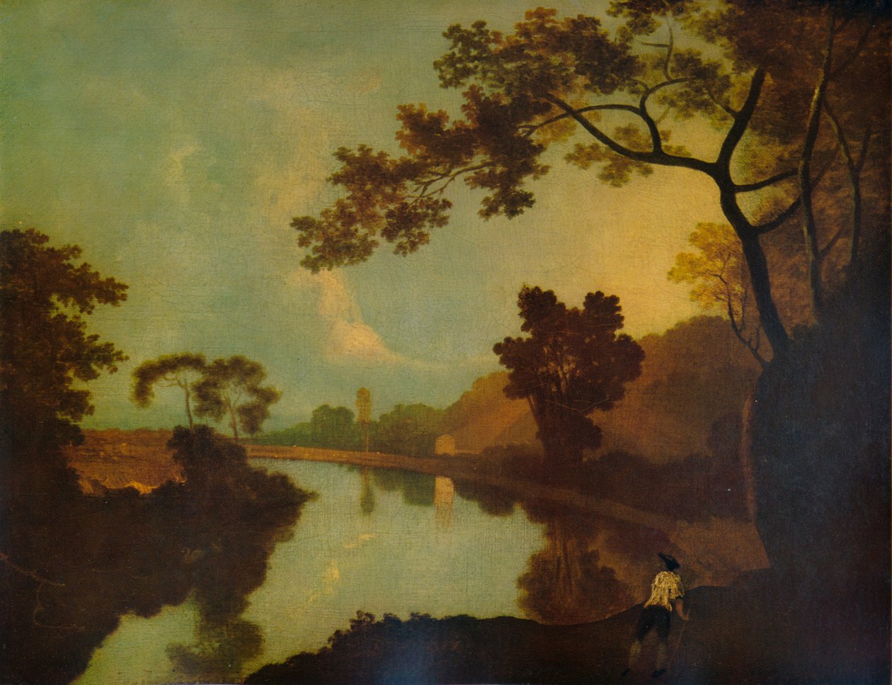 River Scene, jossa kuva rannalla, c1779, 1938 tekijältä Richard Wilson