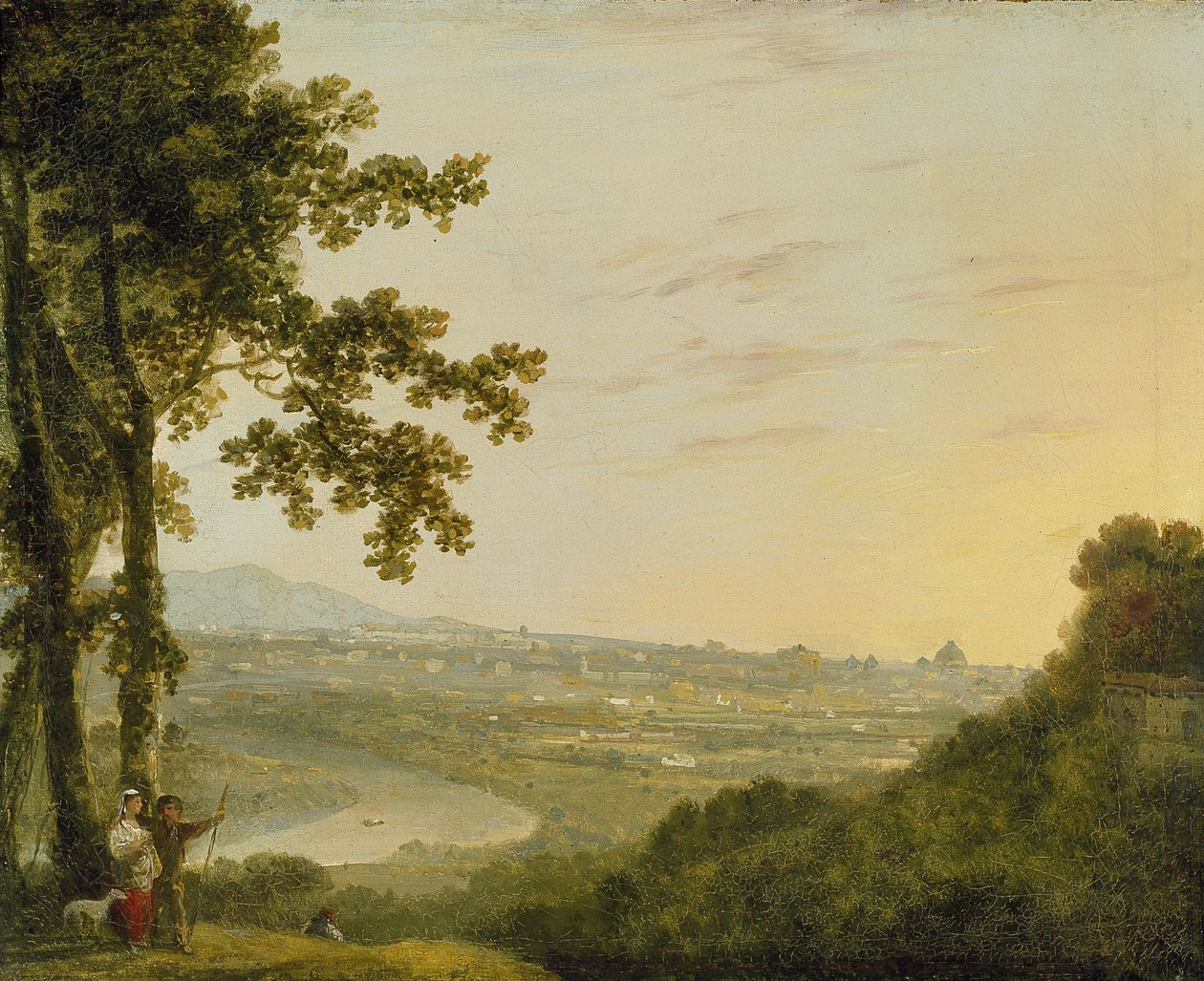 Rooma Villa Madamasta, vuoden 1753 aikana tai sen jälkeen (öljy kankaalle) tekijältä Richard Wilson