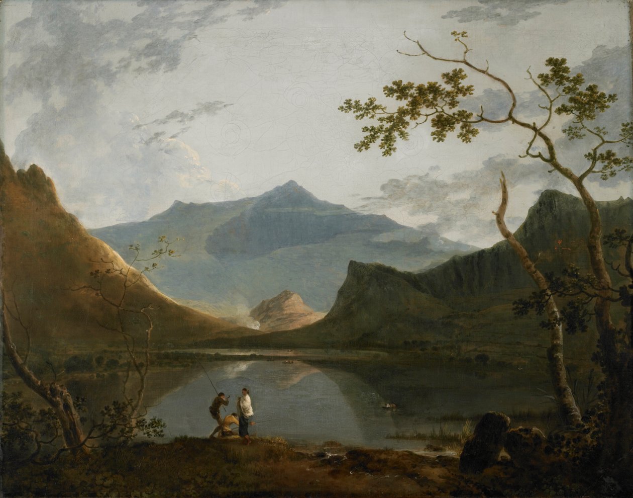 Snowdon Llyn Nanttlelta (öljy kankaalle) tekijältä Richard Wilson