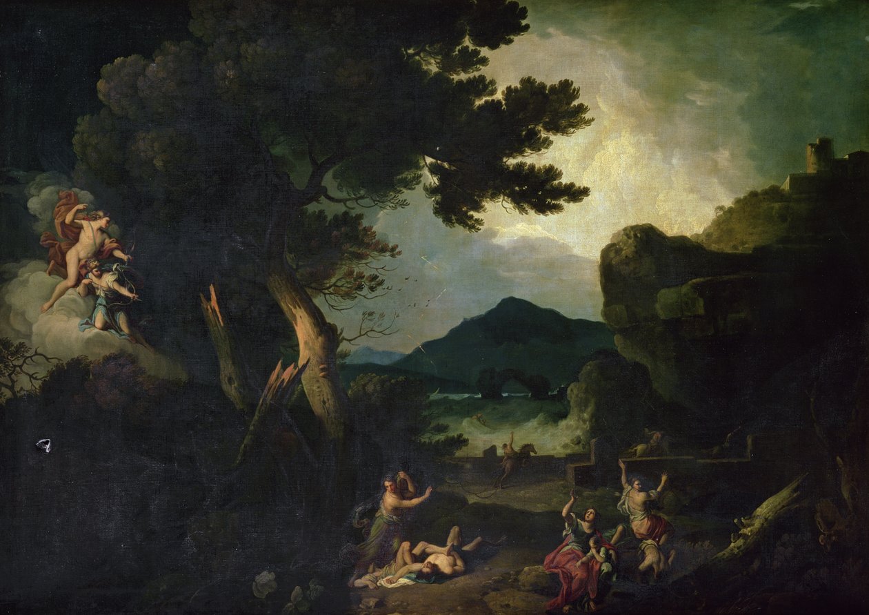 Nioben lasten tuho (öljy kankaalle) tekijältä Richard Wilson