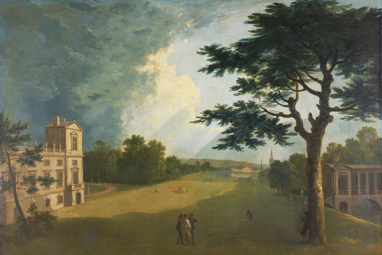 Wilton House, Etelänäkymä puutarhasta (öljy kankaalle) tekijältä Richard Wilson