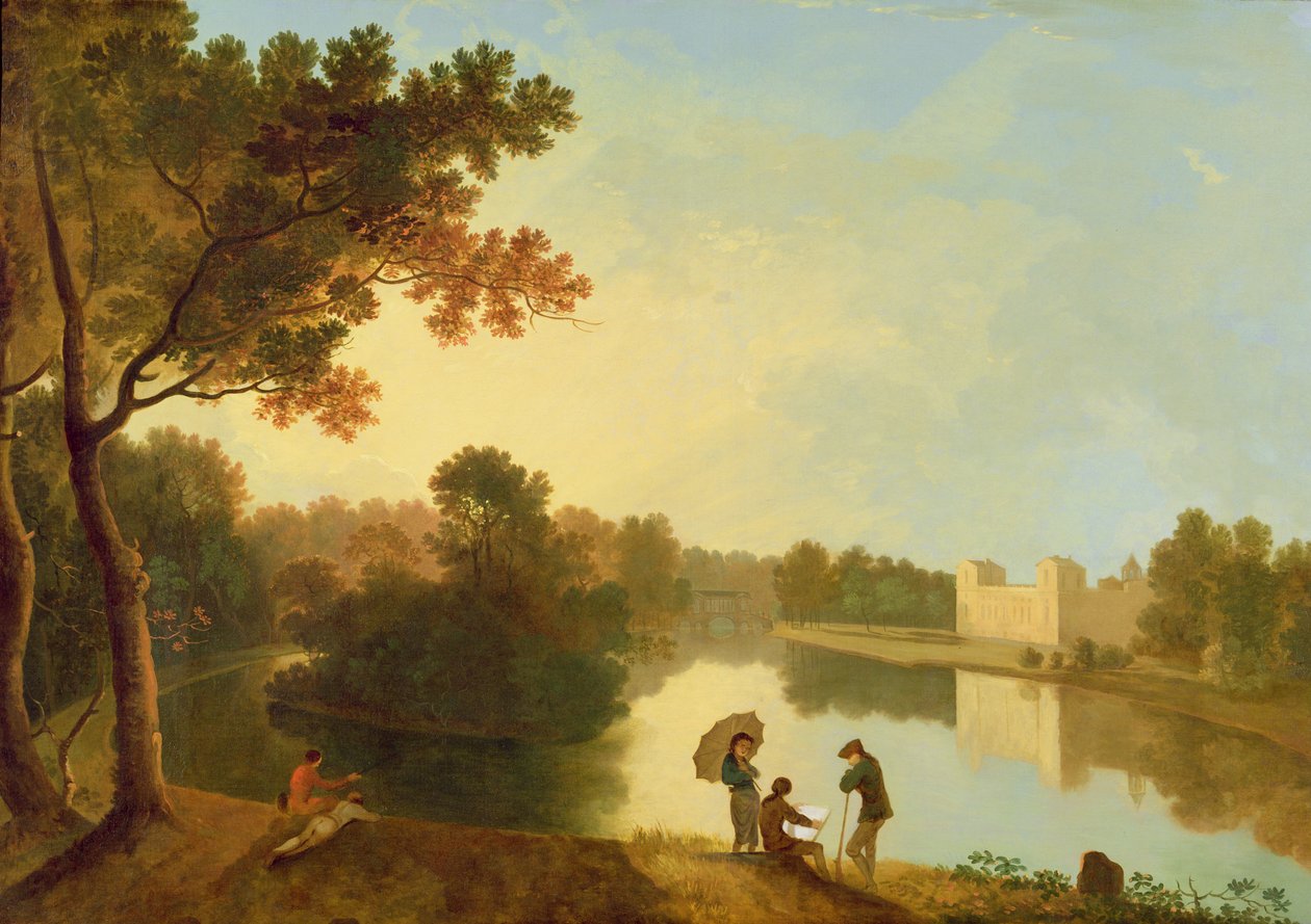 Wiltonin talo kaakosta, n. 1758-60 (öljy kankaalle) tekijältä Richard Wilson