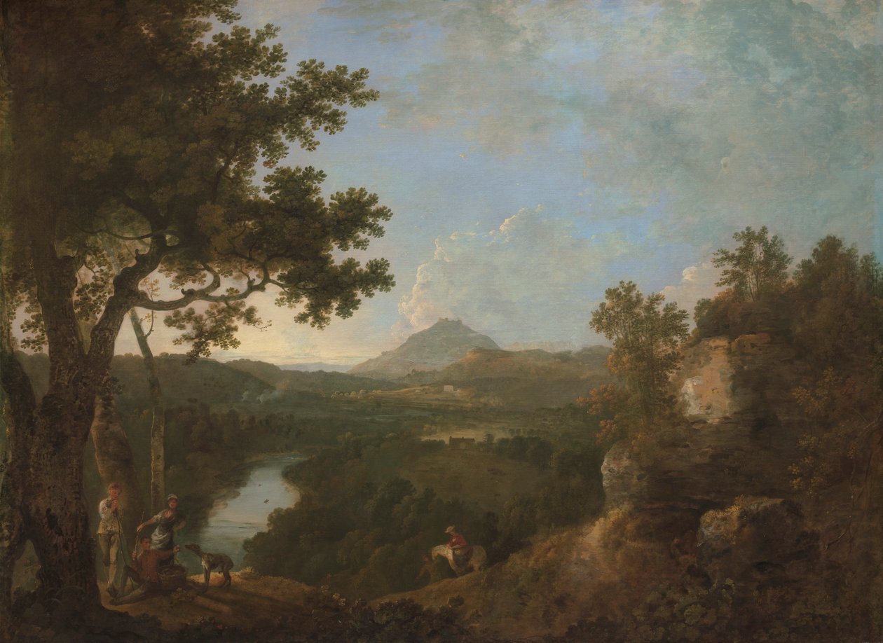Näkymä lähellä Wynnstayta, Sir Watkin Williams-Wynnin istuinta, four Bt. tekijältä Richard Wilson