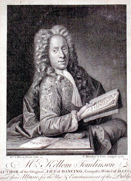 Kellom Tomlinsonin (n. 1690-n. 1753) muotokuva, kaiverrus Francois Morellon la Cave (fl.1731-54) 1754 (kaiverrus) tekijältä Richard van (after) Bleeck