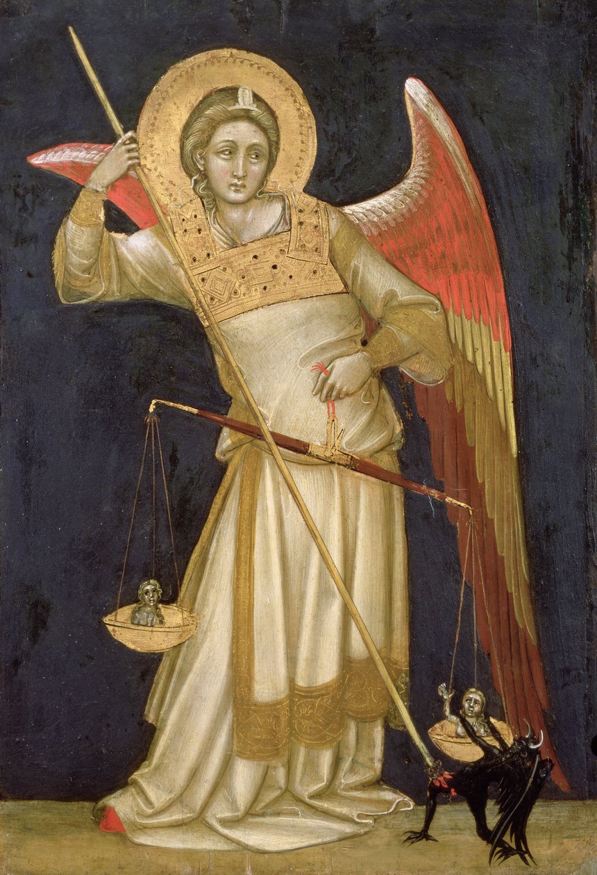 Enkeli painaa sielua, 1348-54 tekijältä Ridolfo di Arpo Guariento