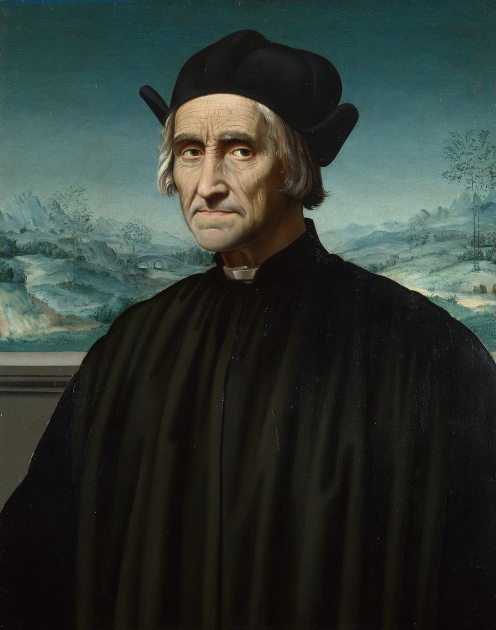 Girolamo Benivienin muotokuva 1453-1542, 1515-1520 tekijältä Ridolfo Ghirlandaio