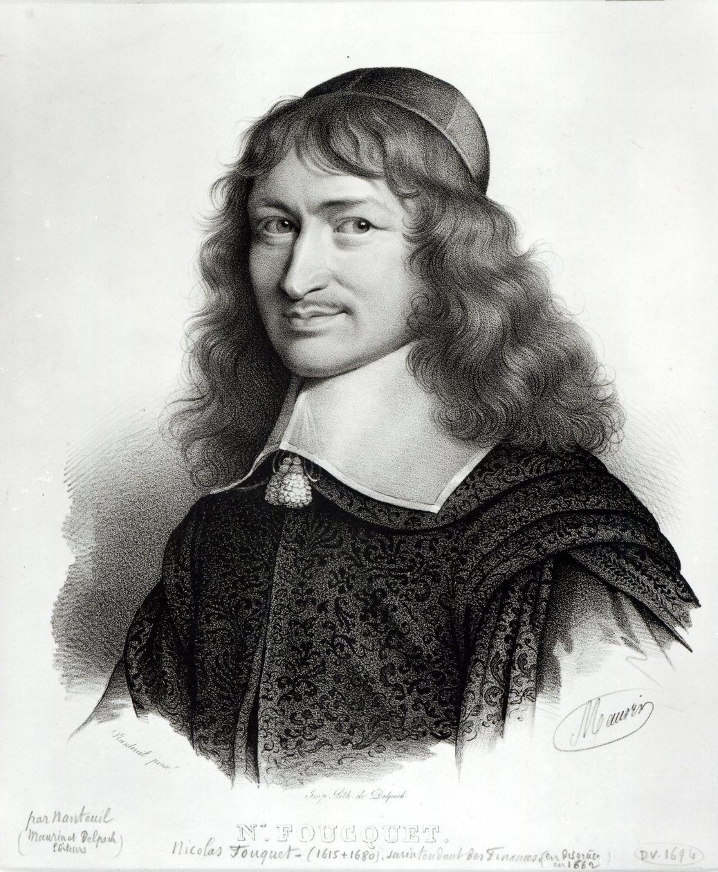 Maurinin kaivertama muotokuva Nicolas Fouquet