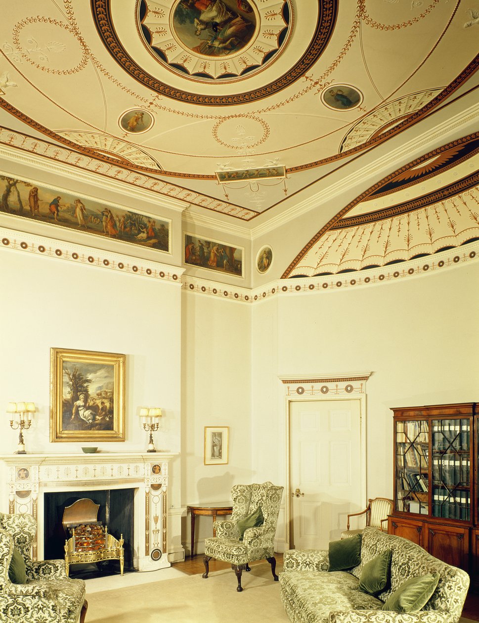 Robert Adamin suunnittelema etruskihuone uusklassiseen tyyliin, 1777. tekijältä Robert Adam