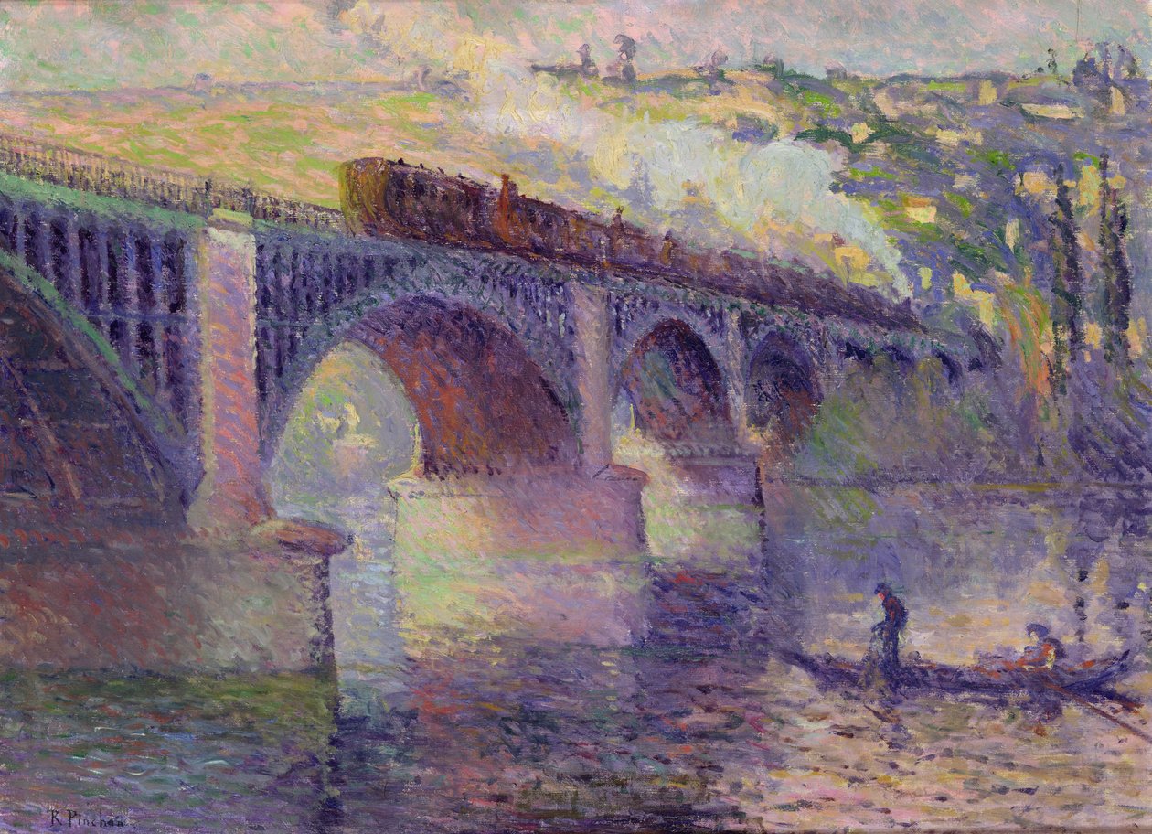 Silta auringonlaskun aikaan, 1905 tekijältä Robert Antoine Pinchon