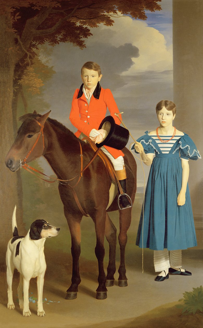 John Gubbins Newton ja hänen sisarensa Mary, 1832-33 tekijältä Robert Burnard