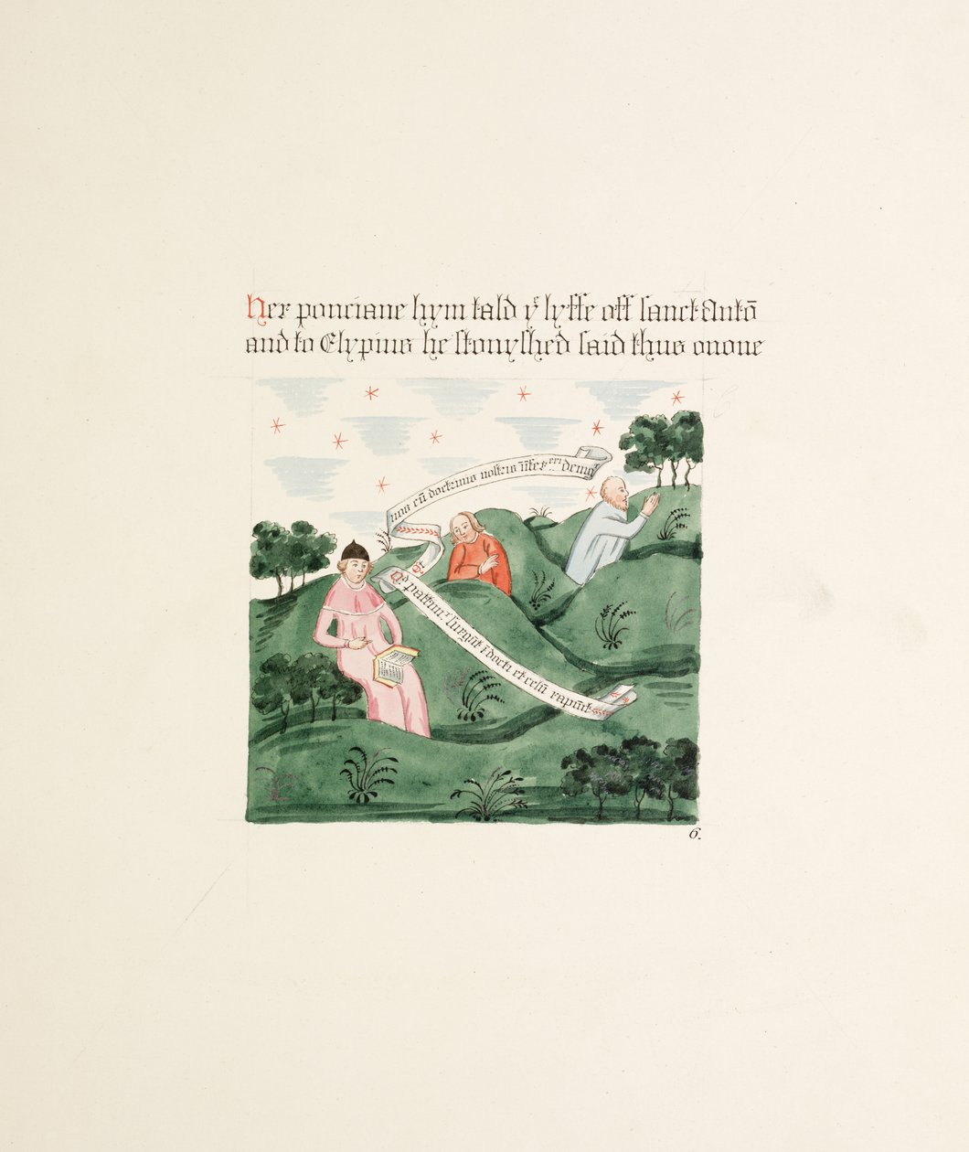 Ms. New Coll 380, f15r. Pyhän Marian Carlislen katedraalikirkon antiikki, piirtänyt Robert Carlile, 1795 (kynä ja muste ja wc paperille) tekijältä Robert Carlile