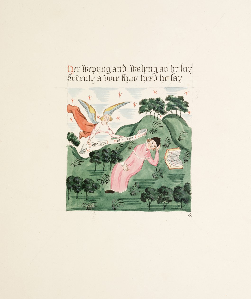 Ms. New Coll 380, f17r. Pyhän Marian Carlislen katedraalikirkon antiikki, piirtänyt Robert Carlile, 1795 (kynä ja muste ja wc paperille) tekijältä Robert Carlile