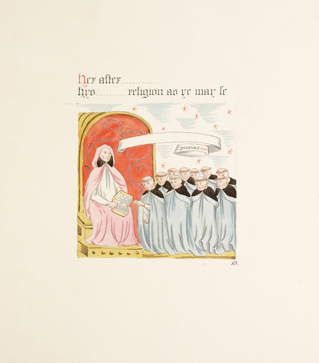 Ms. New Coll 380, f22r. Pyhän Marian Carlislen katedraalikirkon antiikki, piirtänyt Robert Carlile, 1795 (kynä ja muste ja wc paperille) tekijältä Robert Carlile