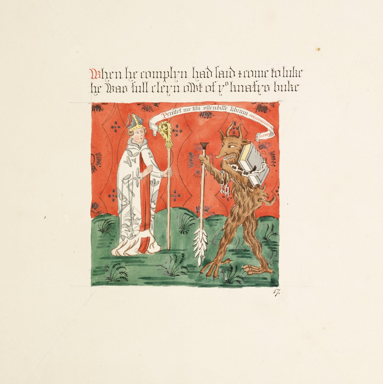 Ms. New Coll 380, f26r. Pyhän Marian Carlislen katedraalikirkon antiikki, piirtänyt Robert Carlile, 1795 (kynä ja muste ja wc paperille) tekijältä Robert Carlile