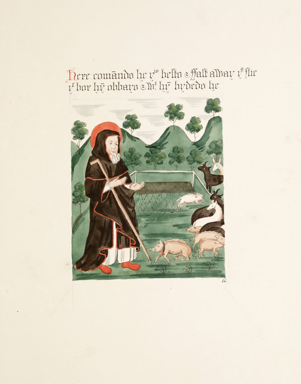 Ms. New Coll 380, f43r. Pyhän Marian Carlislen katedraalikirkon antiikki, piirtänyt Robert Carlile, 1795 (kynä ja muste ja wc paperille) tekijältä Robert Carlile