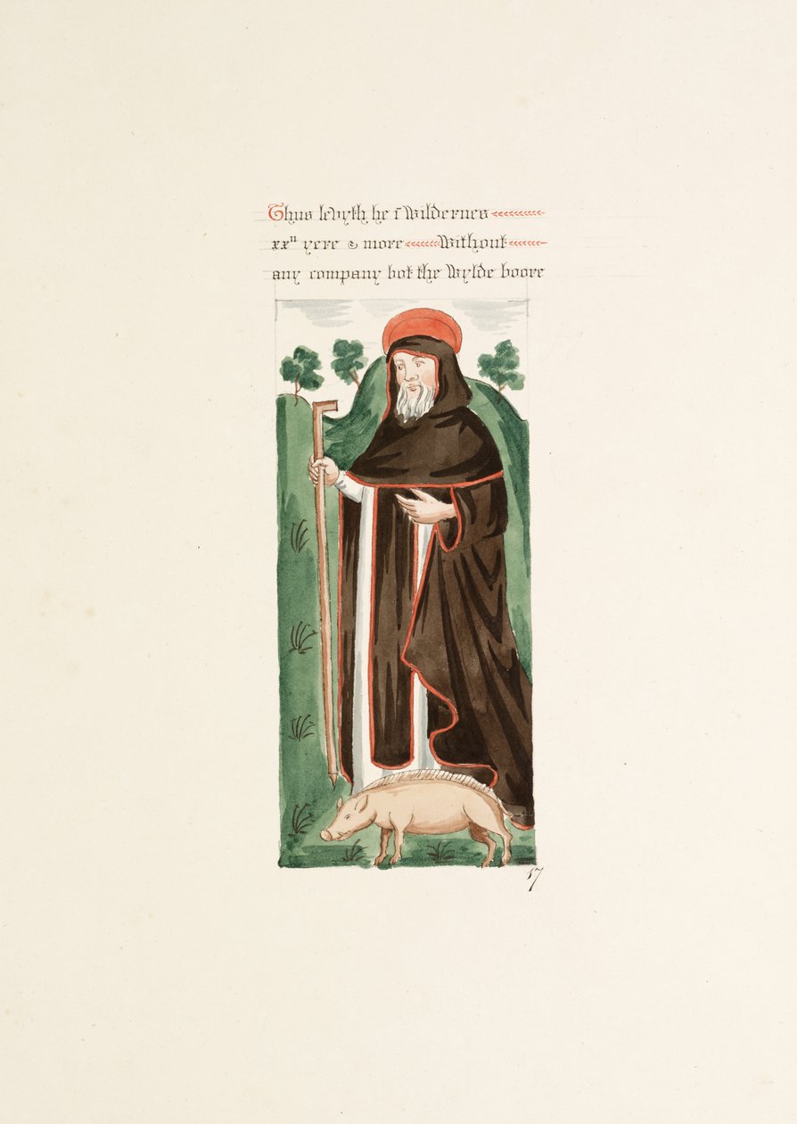 Ms. New Coll 380, f47r. Pyhän Marian Carlislen katedraalikirkon antiikki, piirtänyt Robert Carlile, 1795 (kynä ja muste ja wc paperille) tekijältä Robert Carlile