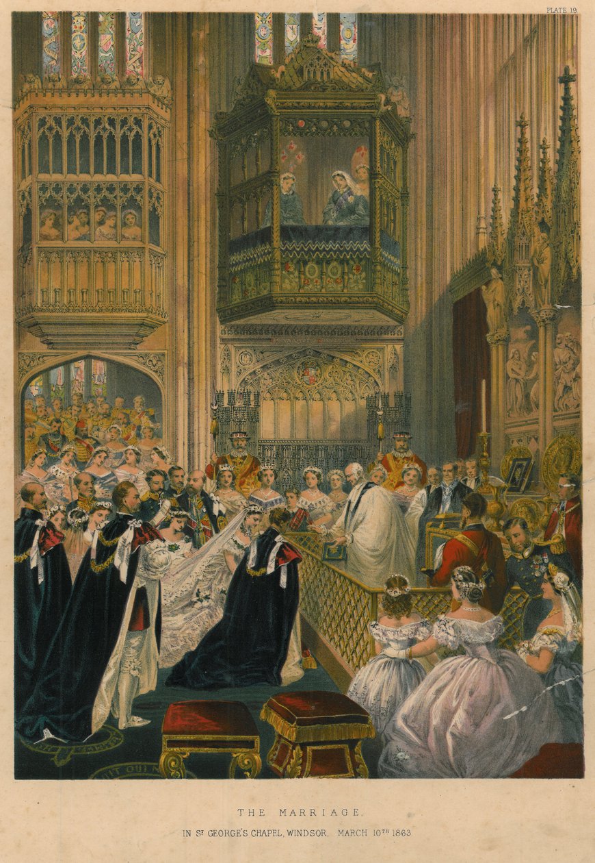 Avioliitto Pyhän Yrjön kappelissa, Windsor, 10. maaliskuuta 1863, 1863 tekijältä Robert Charles Dudley