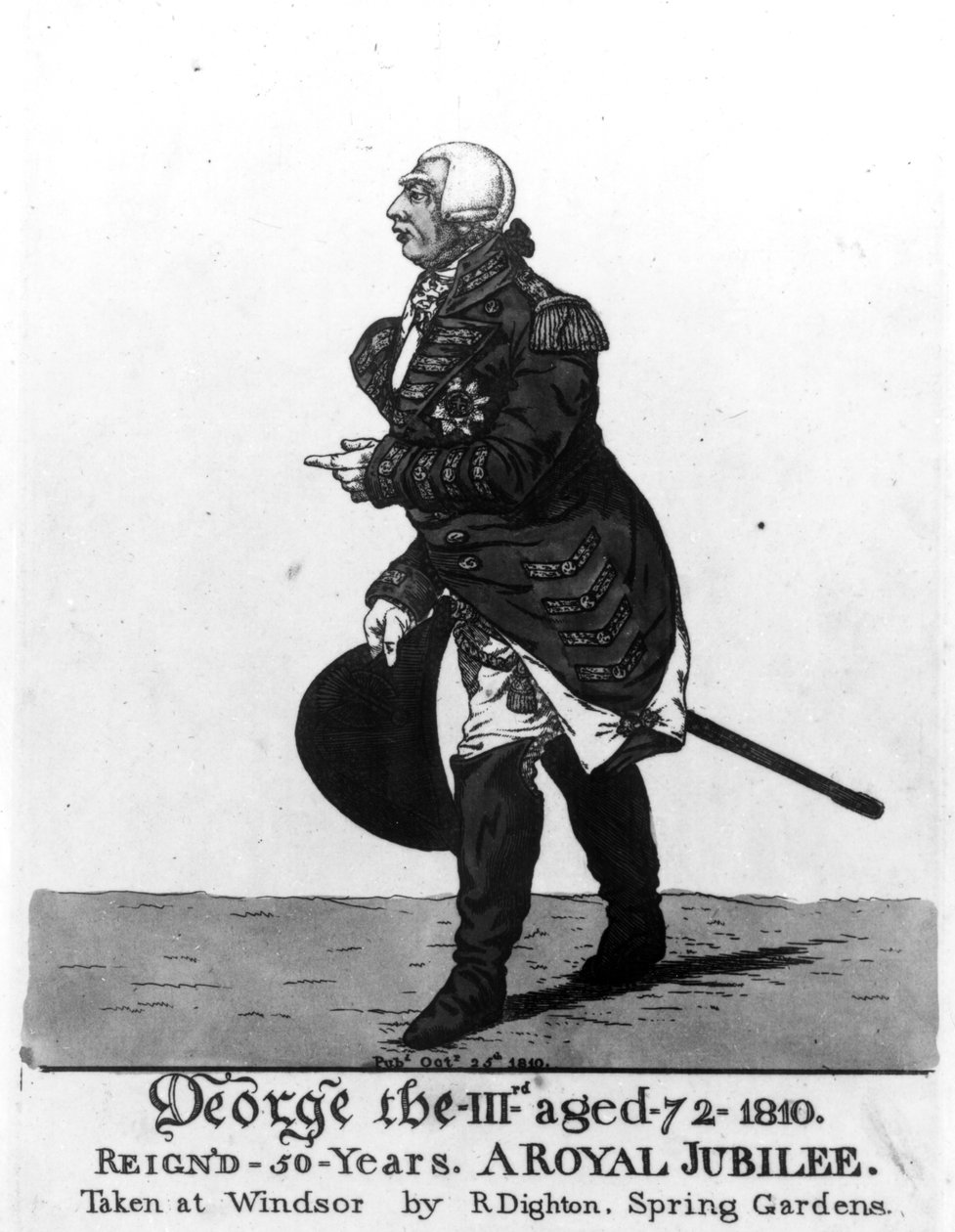 Kuningas Yrjö III, 72, 1810 tekijältä Robert Dighton