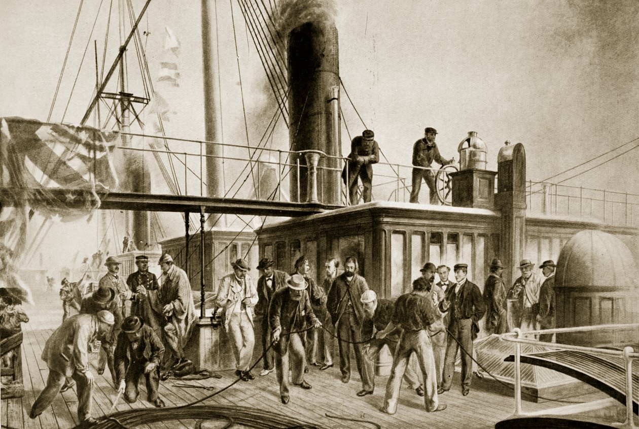 "Suuri Itä" etsii kadonnutta Atlantin kaapelia, 1866 tekijältä Robert Dudley