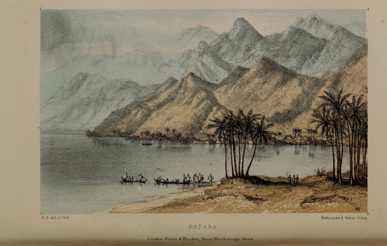 Papara, Robert Elwesin (1819-1878), varakkaan nuoren brittiläisen herrasmiehen Norfolkista, vesivärimaalaus. tekijältä Robert Elwes
